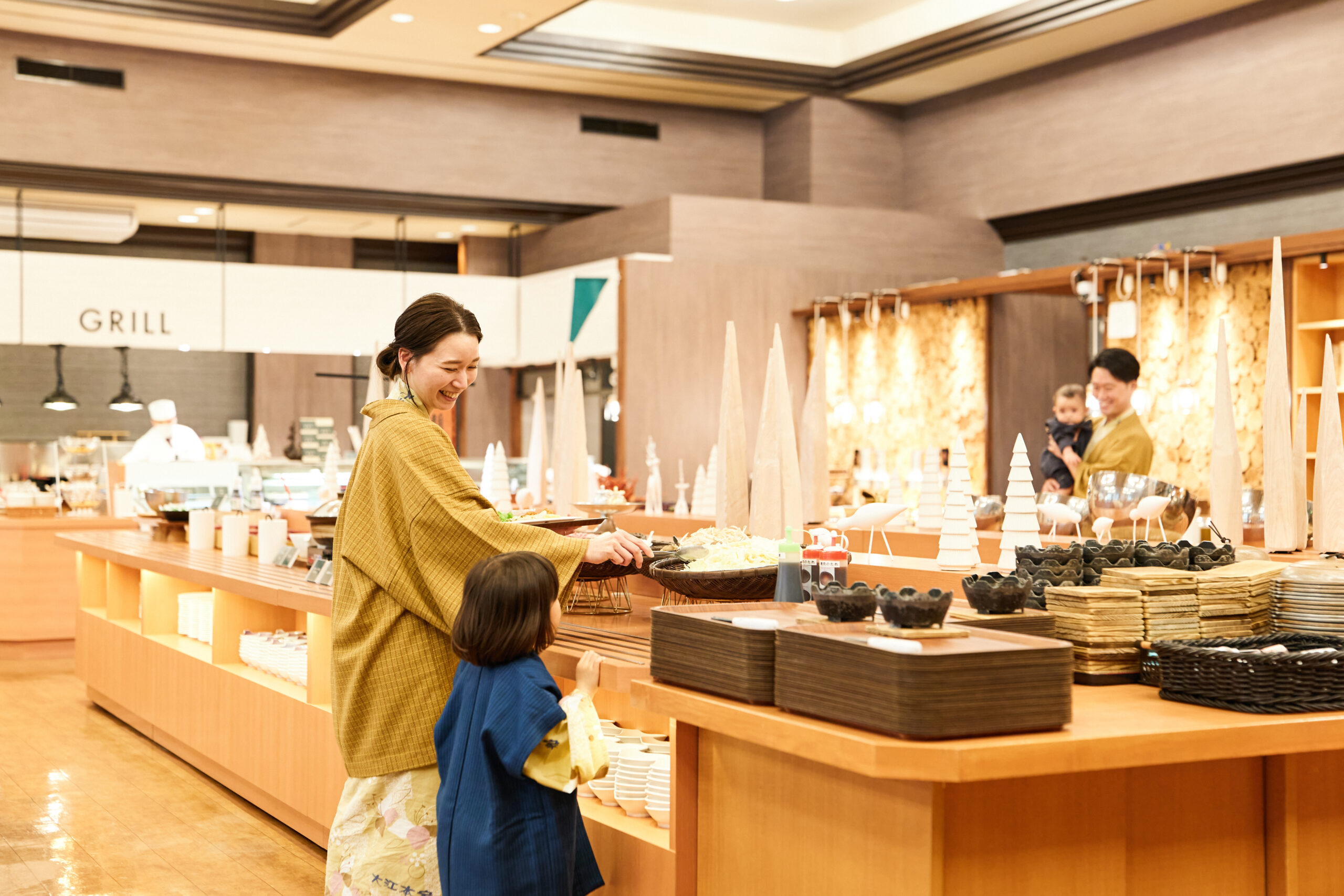 大江本家のファミリー向けビュッフェ