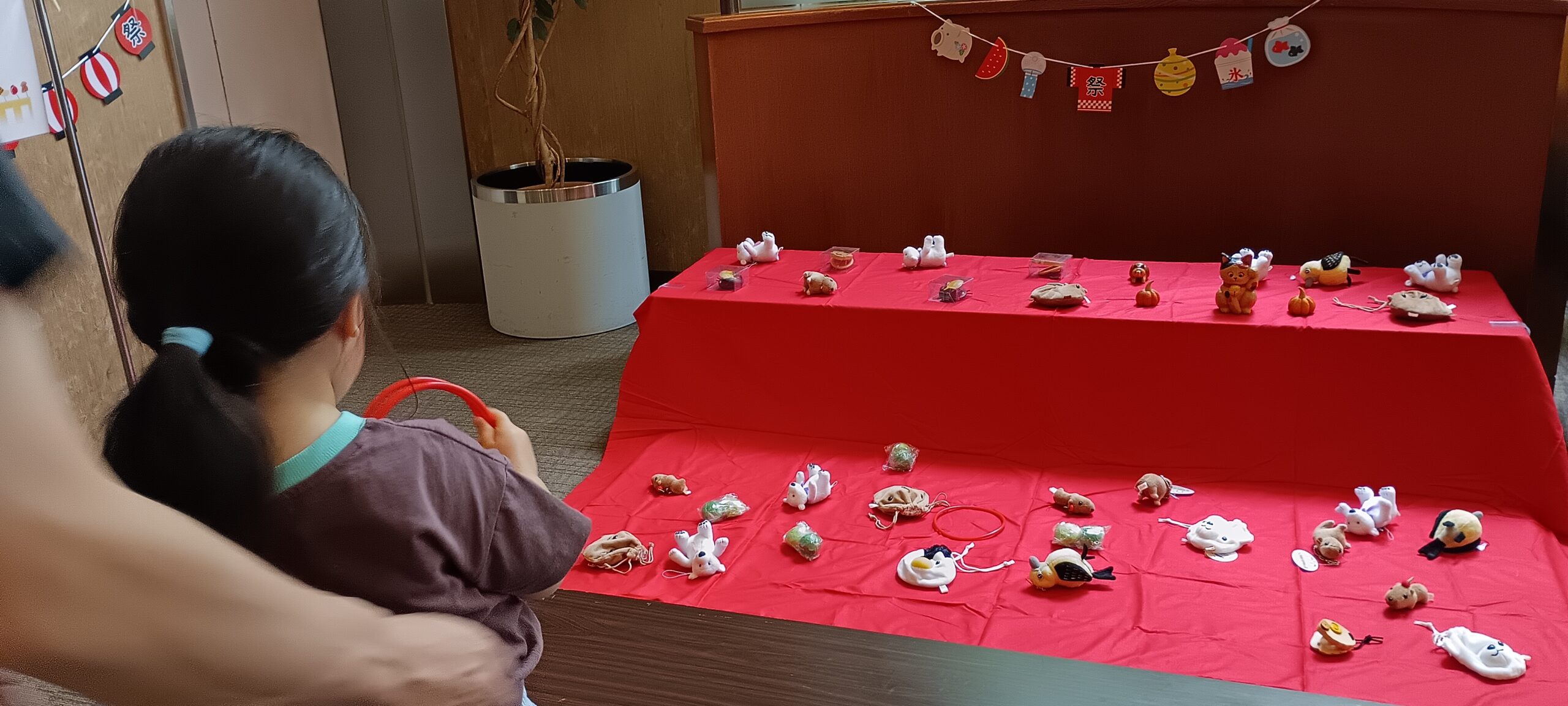 大江本家のお子様縁日のわなげ