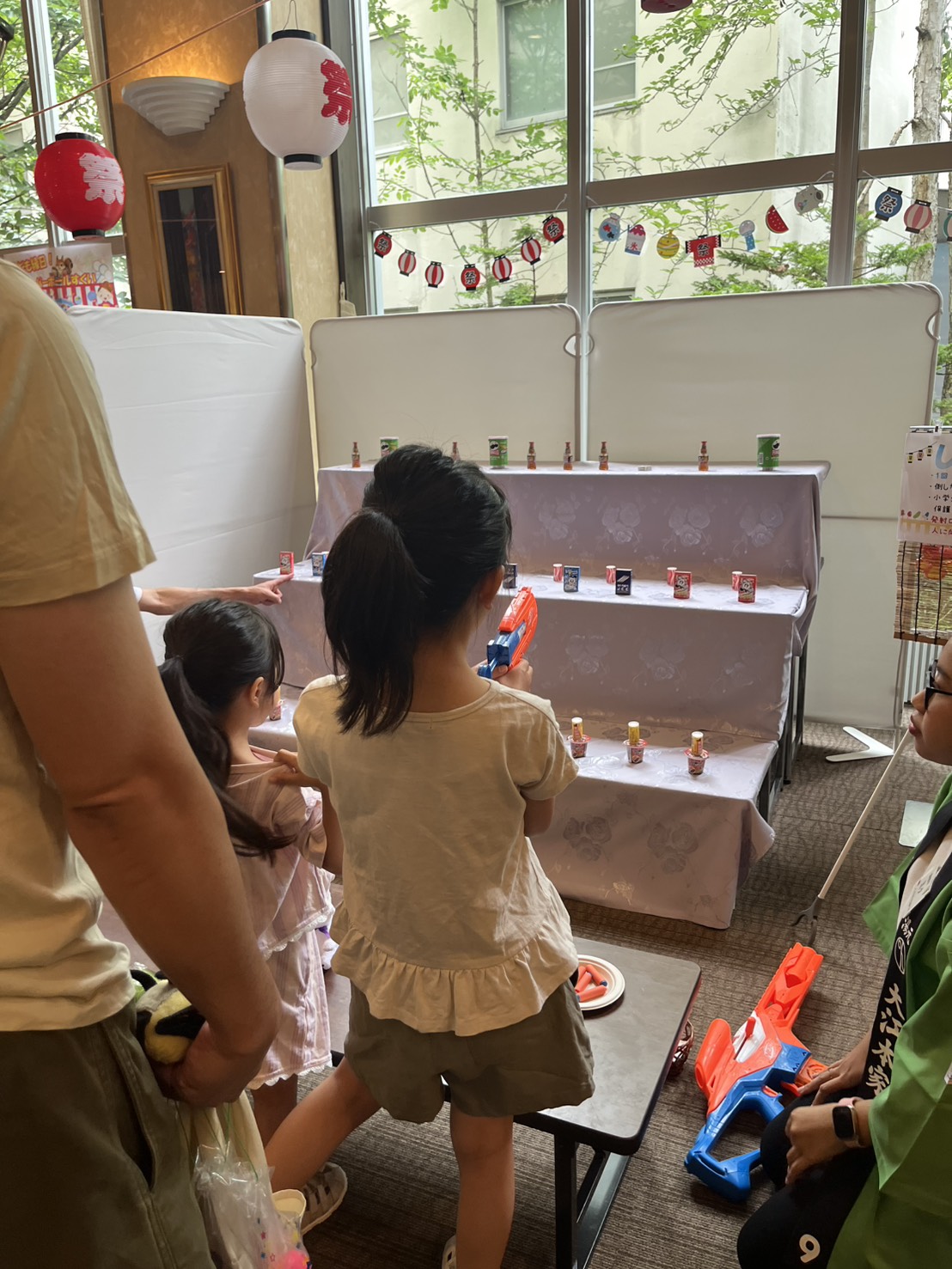 大江本家の夏休み限定お子様縁日の様子